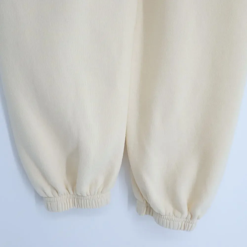 Aviator Nation Cream Track Joggers with Black Chevron